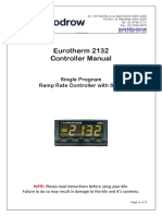 Eurotherm 2132 Controller Manual: Single Program Ramp Rate Controller With Soak