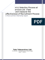 Recruitment & Selection Process at Tata Teleservices Ltd. (Tata DOCOMO)