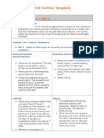 Unit Outline Template: Grade Subject: K-5 MATH