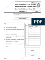 EOL Mat Paper1 Nothern 2013