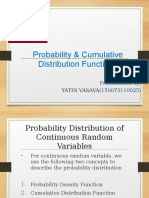 Probability & Cumulative Distribution Functions: Yatin Vasava