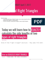 Day 2 Special Right Triangles