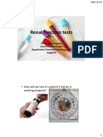 Biochemical Investigation of Renal Function