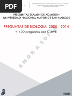 Preguntas Biologia Examen de Admision 2000-2014 (AMOR A SOFIA) PDF