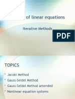 Iterative Methods To Solve Equation System