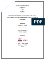 Capstone Project Format