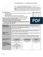 Lesson Planning Form For Accessible Instruction - Calvin College Education Program