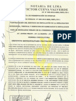 Acta de Otorgamiento de Buena Pro para Los Paraderos de Javier Prado