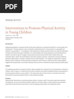 Interventions To Promote Physical Activity in Young Children