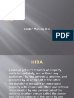 Gift OR Hiba: Under Muslim Law