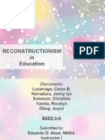 Reconstructionism in Education