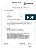 Commercial Engine Bulletin: Engine - Power Turbine With Improved Airflow Characteristics