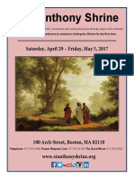 ST - Anthony Shrine: Saturday, April 29 - Friday, May 5, 2017