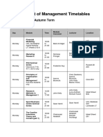 PG Timetable