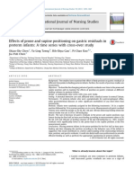 Effects of Prone and Supine Positioning On Gastric Residuals in