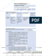 Sesion de Aprendizaje Nutrientes 5to