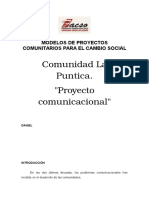 Modelos de Proyectos Comunitarios para El Cambio Social