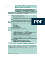 Main Principles of Pumps Selection