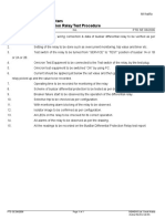 Bus Bar Differential Protection Relay Test Procedure