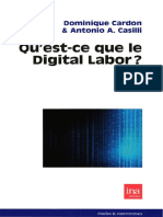 Dominique Cardon, Antonio Casilli-Qu'est-ce Que Le Digital Labor - INA (2015) PDF