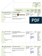 Subject: Weekly Lesson Plan: WEE K 9/5 - 13/5 WK 5 YR GP Year 1R Term Unit