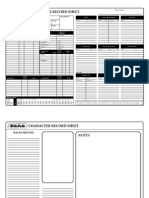 Torg Character Sheet - Two Page