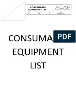 Consumable Equipment List PDF