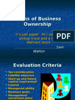 Forms of Business Ownership