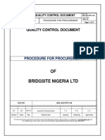 Procedure For Procurement