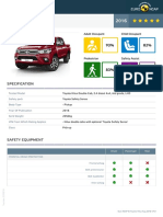 Euroncap Toyota Hilux Toyota Hilux Datasheet