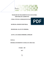 Trabalho Sobre Tratamento Das Águas