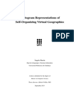 Cartogram Representations of Self-Organizing Virtual Geographies