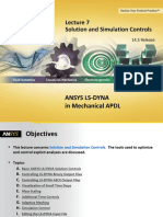 ANSYS LS-DYNA MAPDL 14.5 L07 Solution and Simulation Controls