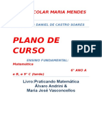 Plano de Curso 6° Ano Maria Mendes Matemática 2017