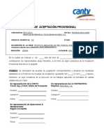 Formato de Acta de Entrega Provisional