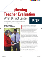 Strengthening Teacher Evaluation - What District Leaders Can Do