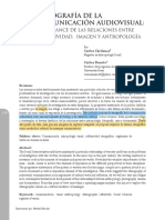 Etnograficc81a de La Comunicaciocc81n Audiovisual Un Balance de Las Relaciones Entre Reflexividad Imagen y Antropologicc81a