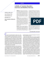 Comorbidity of Anx DX and EDx