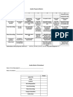 Audio Project Rubric