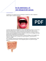 Relación Entre La Nutricion y El Funcionamiento Integral Del Cuerpo Humano