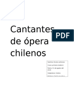 Cantantes de Ópera Chilenos