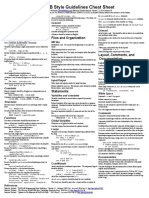 Matlab Style Guidelines Cheat Sheet PDF