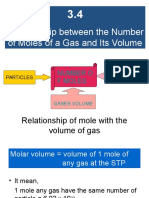 Relationship Between The Number of Moles of A Gas and Its Volume