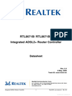 RTL8671B/ RTL8671BH Integrated ADSL2+ Router Controller: Datasheet