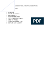 Tiles Method Statement