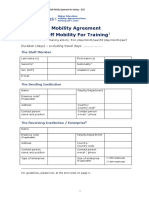 Staff Mobility Agreement Training