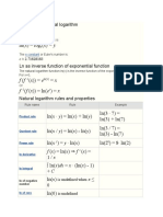 Definition of Natural Logarithm