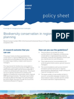 Policy Sheet: Biodiversity Conservation in Regional NRM Planning