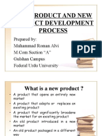 New Product and New Product Development Process: Prepared By: Muhammad Roman Alvi Gulshan Campus Federal Urdu University