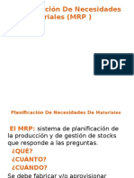 Planificación de Necesidades de Materiales (MRP)